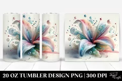 3D Pastel Shiny Lily | 20 oz Tumbler Product Image 1