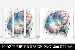 Abstract Pastel Morning Glory Clipart 20 Oz Tumbler Product Image 1