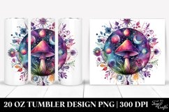 Magical Celestial Mushroom Sublimation Clipart Product Image 1