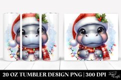 Charming Baby Hippo in Christmas Lights, 20 Oz Tumbler Product Image 1