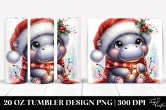 Charming Baby Hippo in Christmas Lights, 20 Oz Tumbler Product Image 1