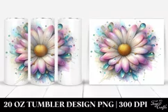 Glossy Daisy Heart Tumbler | 20 oz Tumbler Product Image 1