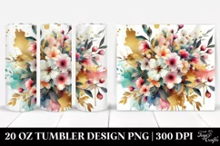 Vibrant Bouquet with Cherry Blossom & Gold Foil | 20 Oz Product Image 1