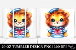 Vibrant Cute Baby Lion | 20 oz Tumbler Product Image 1