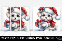 Expressive Baby Maltese Watercolor PNG Product Image 1