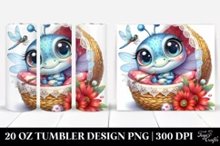 Colorful Baby Dragonfly Cuddling | 20 oz Tumbler Product Image 1