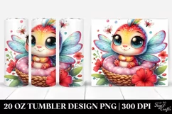 Colorful Baby Dragonfly Cuddling | 20 oz Tumbler Product Image 1