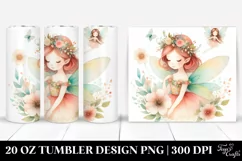 Retro Fairy, White Background | 20 oz Tumbler Product Image 1