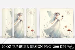 Retro Fairy, White Background | 20 oz Tumbler Product Image 1