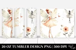Retro Fairy, White Background | 20 oz Tumbler Product Image 1