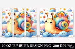 Colorful Baby Snail on Whimsical Cloud | 20 Oz Tumbler Product Image 1