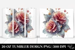 Glossy Begonia with Golden Insertions | 20 oz Tumbler Product Image 1