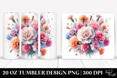 Colorful Carnation Tumbler | 20 oz Tumbler Product Image 1