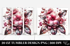Shiny Impatiens with Marble Splash | 20 oz Tumbler Product Image 1