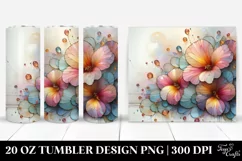 Abstract Pastel Nasturtium Clipart 20 Oz Tumbler Product Image 1