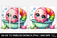 Cute Colorful Baby Worm | 20 Oz Tumbler Product Image 1