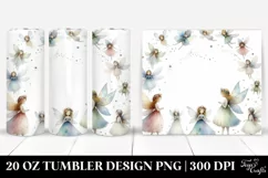 Whimsical Fairy, White Background | 20 oz Tumbler Product Image 1