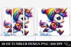 Running Baby Unicorn Winter PNG Product Image 1