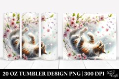 Cat Tumbling with Spring Petals | 20 Oz Tumbler Product Image 1