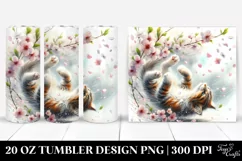 Cat Tumbling with Spring Petals | 20 Oz Tumbler Product Image 1