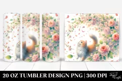 Cat Tumbling with Spring Petals | 20 Oz Tumbler Product Image 1