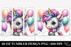 Pastel Unicorn with Cool Haircut | 20 Oz Tumbler Product Image 1