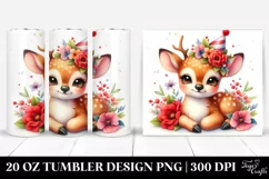 Cute Colorful Baby Deer | 20 Oz Tumbler Product Image 1