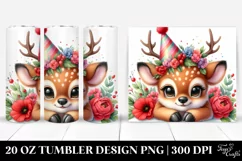 cute Small Baby Deer Party Hat | 20 Oz Tumbler Product Image 1
