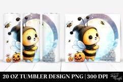 Scary Baby Bee Halloween Clipart PNG Product Image 1
