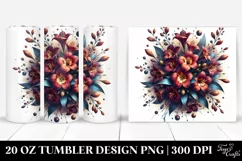Detailed Glossy Lobelia | 20 Oz Tumbler Product Image 1