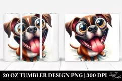 Crazy Looking Boxer with Big Eyes | 20 Oz Tumbler Product Image 1