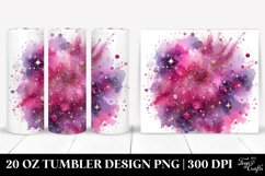 Magenta Glittery Watercolor Splash PNG Product Image 1