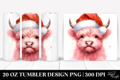 Angry Pink Highland Cow 20 Oz Tumbler Product Image 1