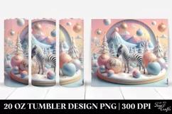 Pastel Zebra Clipart, Transparent 20 Oz Tumbler Product Image 1