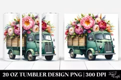 Oilish Van Flower Design | 20 oz Tumbler Product Image 1