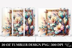 Wooden Stained Freesia Retro Frame 20 Oz Tumbler Product Image 1