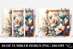 Wooden Stained Freesia Retro Frame 20 Oz Tumbler Product Image 1