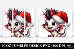 Excited Baby Dragon with Santa Clipart Product Image 1