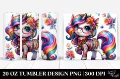 Cute Unicorn Drawing | 20 oz Tumbler Product Image 1