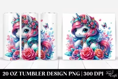 Cute Unicorn Drawing | 20 oz Tumbler Product Image 1