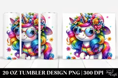 Cute Unicorn Drawing | 20 oz Tumbler Product Image 1