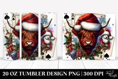 Highland Cow in Santa Hat 20 Oz Tumbler Product Image 1