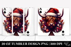 Highland Cow in Santa Hat 20 Oz Tumbler Product Image 1