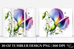 20 Oz Tumbler Sublimation | Shiny Sweet Pea Product Image 1