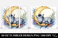 Sleeping Baby Zebra on the Moon | 20 Oz Tumbler Product Image 1