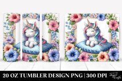 Cute Baby Unicorn Morning Glory Frame | 20 Oz Tumbler Product Image 1