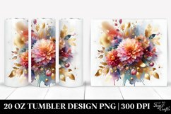 Vibrant Bouquet with Gold Foil | 20 oz Tumbler Product Image 1