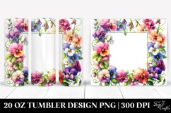 20 Oz Tumbler Sublimation | Colorful Watercolor Frame with Product Image 1