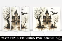 Vintage Halloween Haunted House | 20 oz Tumbler Product Image 1