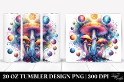 Magical Celestial Mushroom Sublimation Clipart Product Image 1